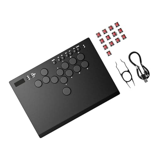 Tournament Grade Keyboard with Metal Construction & SOCD Functionality Responsive Fight Stick Alternative Gift Portable Fight Controller
