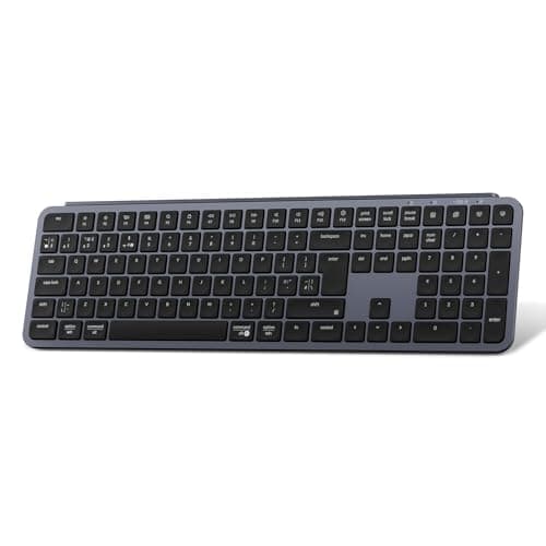 Keychron B6 Pro Wireless Full-Size Keyboard - ZMK Programmable, Silent Typing, 2.4G/Bluetooth 5.2/USB-C Tri-Mode, Numpad for Office/Gaming (UK Layout) NOT Support NKRO & 6KRO - Space Grey
