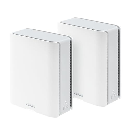 ASUS ZenWiFi BT8 Tri-band WiFi 7 Mesh, 14 Gbps, 5900 sq.ft. (2pk), Dual 2.5G Ports, Security and Parental Controls Included, Smart Home Master SSIDs, 4G & 5G Mobile Tethering