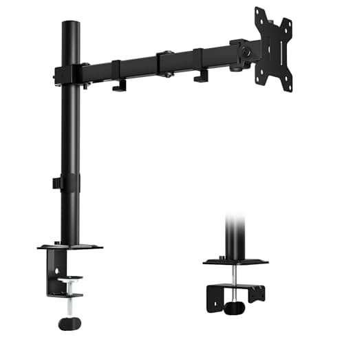 ERGOMAKER Single Monitor Arm for 13"-27" Screens, VESA 75/100mm, Black