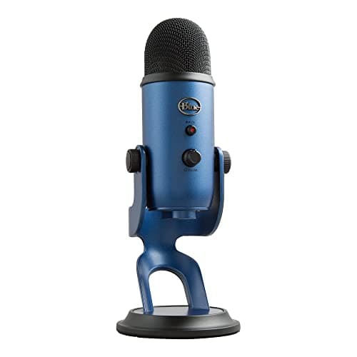 Logitech G Blue Yeti USB Microphone for Recording, Streaming, Gaming | Podcasting on PC and Mac, Condenser Mic for Laptop or Computer with Blue VO!CE Effects, Adjustable Stand - Blue