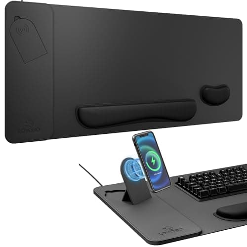 Ergonomic Tilt Phone Stand 15W Magnetic Foldable Wireless Charger Mouse Pad