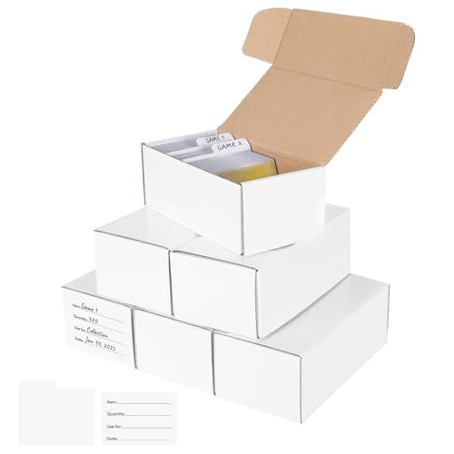 ZMCYN 6 Pack Trading Card Storage Box, Card Collection Box with 30 Dividers