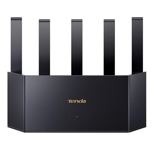Tenda WiFi 7 Router, BE3600 Dual-Band Gigabit Vertical Router, Up to 3.6 Gbps, 5 High-Power FEMs, 3 Gigabit Ethernet Ports, MLO, VPN, Parental Controls, AP Mode, Easy Setup (RE3L)
