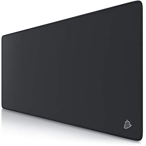 TITANWOLF - XXL Speed Gaming Mouse Mat Mouse Pad - Extra Large 900 x 400 x 4mm - Water-Resistant Mousepad with Non-Slip Rubber Base - Smooth Cloth Surface - Black