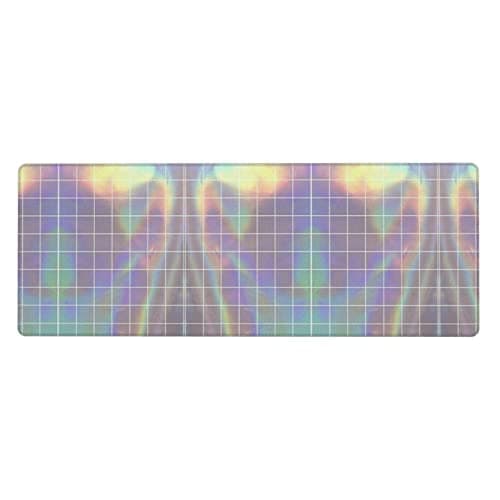 Reflective Square Gaming Mouse Pad,Large Computer Keyboard Mouse Mat Desk Pad for Office Work/Home/Decor
