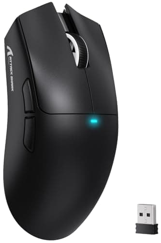 ATTACK SHARK X11SE Wireless Gaming Mouse, 63g Superlight With PixArt PAW3311 Sensor, 22000 DPI, Tri-Mode BT/2.4Ghz/Wired, 1000Hz Polling rate, 300mAh Battery, Dual Driver, for PC/Xbox/PS/Mac (Black)