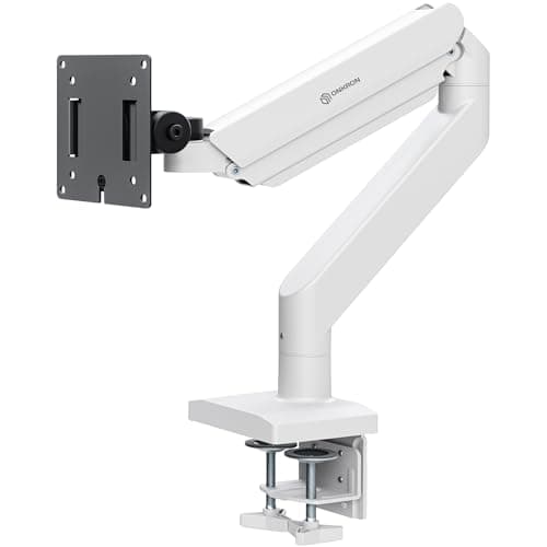 ONKRON Desk Monitor Arm 13"-55", up to 25 kg, VESA 75x75-100x100, G110-BW | Monitor arm desk mount, reach up to 600 mm, gas spring, quick-release VESA, curved screens, design & gaming, black and white