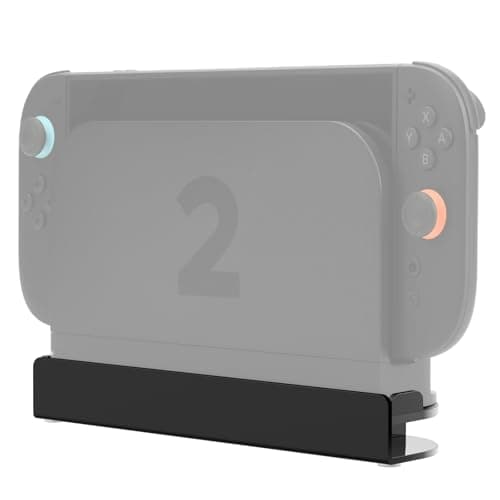 CaSZLUTION Cooling Stand for Switch 2 Dock, Black Acrylic Desktop Mount | Enhanced Airflow & Heat Dissipation Ventilation Design Switch 2 Mount, Sturdy Acrylic, Holder Only, Black