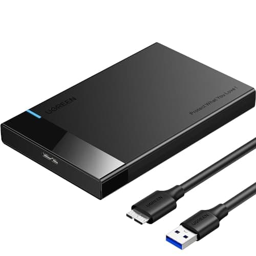 UGREEN 2.5 Inch Hard Drive Enclosure, 5Gbps USB 3.0 SSD Enclosure