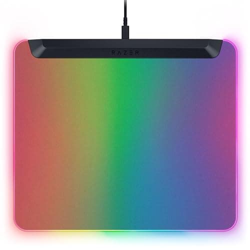 Razer Firefly V2 Pro - RGB backlit gaming mouse mat - Integrated USB Port (15 Zone LED Lighting, Micro-etched Textured Surface for Optimal Tracking, Detachable USB-C Cable) Black
