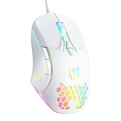 Wired PC Gaming Mouse: High Precision Sensor,RGB Backlit, Adjustable DPI, 7 Buttons Programmable,Ergonomic mice for Office & Gaming on Windows/Mac/Linux/Chrome