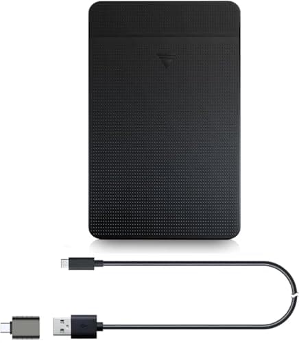 ezekers 1TB USB 3.0 USB C Ultra Slim Portable External Hard Drive HDD Compatible with PC, Mac, Laptop, Xbox, Xbox One, PS4, PS5 (Storage Only), iPhone 15 & 16, Android (Samsung, Sony)
