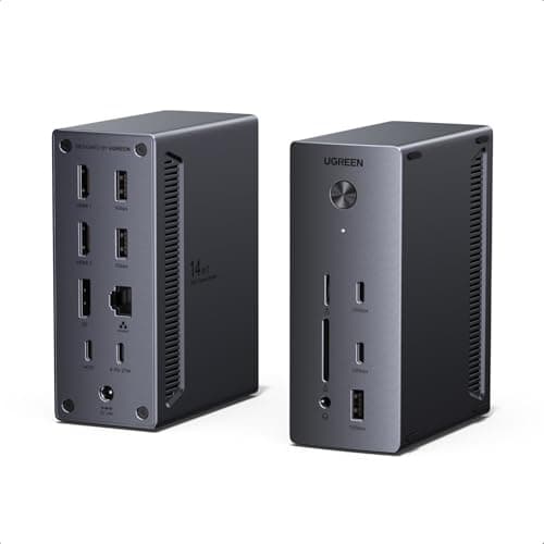 UGREEN Laptop Docking Station, 14-in-1 Triple 4K Display Dock (2 HDMI + DP)