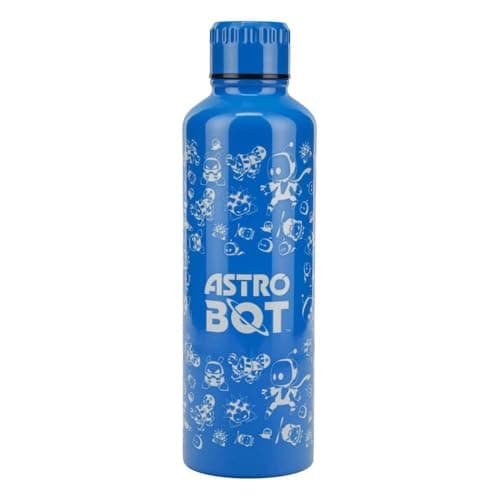Paladone Astro Bot Metal Water Bottle, 500ml (16oz) Stainless Steel Bottle with Screw-Top Lid, Reusable Travel Flask for Gamers, School, Work & Gifts