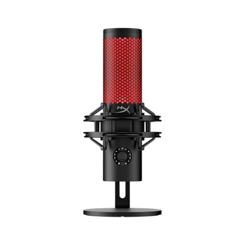 HyperX Quadcast 2 USB Microphone for Gaming, Streaming and Podcasting | On-Board Controls | LED Lighting | Quick Release Shock Mount | Built-in Arm/Stand Mount | PC, Mac, PS5, PS4 | USB-C | Black