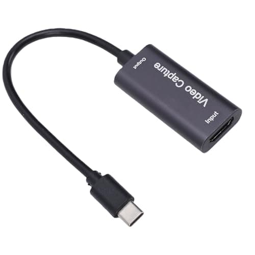 Dpofirs 4K Video Capture Card, HD Multimedia to Type C Interface with 1080P Output Plug and Play Recording Device for Live Streaming Gaming Camera PC