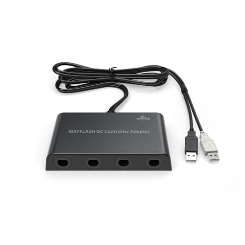 MAYFLASH GameCube Controller Adapter for Wii U, PC USB and Switch/Switch 2, 4 Ports