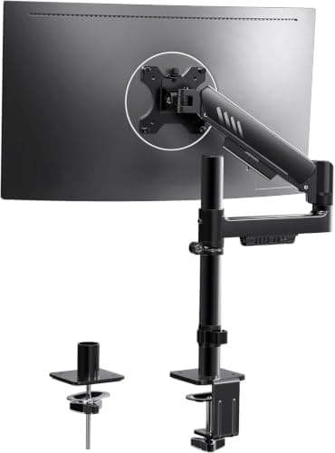 ErGear Single Monitor Arm, Adjustable Desk Monitor Mount for 13-34″ Screens, Up to 9kg, Enhanced Stability with Integrated C-Clamp, Upgraded Cable Management, VESA 75x75/100x100mm, Black, Gaming