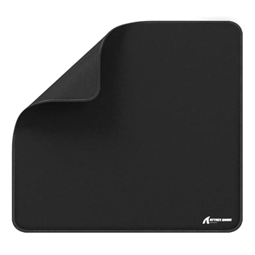ATTACK SHARK CM02 eSports Gaming Mouse Pad, Water Resistant Coating Large Mouse Mat, Fine Sand-Like Texture Surface, Slip-Resistant Bottom, Micro-Knit Stitched Edges, 450x400x4mm - Black