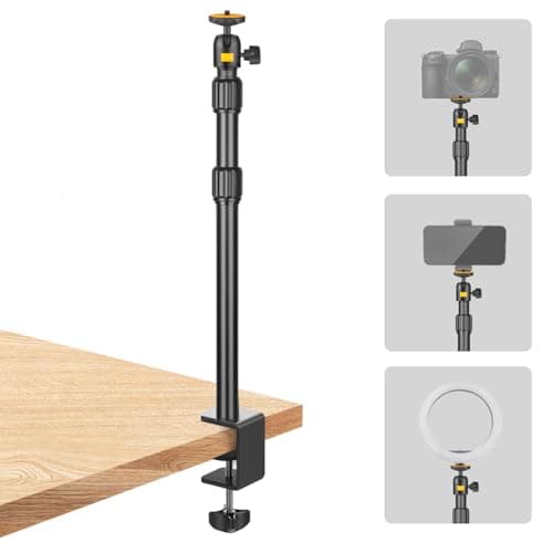 JEBUTU TL253 Camera Desk Mount Overhead Phone Mount Tripod