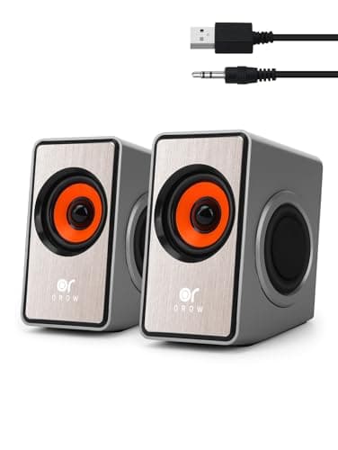 OR O R O W OROW Computer Speakers,PC Speakers with Subwoofer,Stereo 2.1 Speakers for PC/Laptop/Monitor,Desktop Speakers with LED,11W RGB Gaming Speakers with Volume Control (Desktop Speakers)