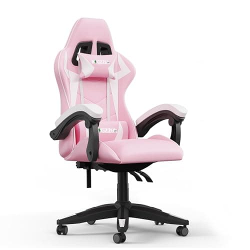 Racingreat Ergonomic Gaming Chair for Adults(Basics, Pink)