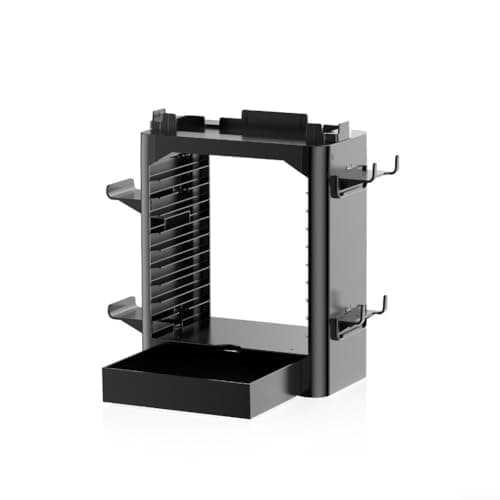 Multi-Function Game Card Storage Bracket for Switch 2 - ABS Console Stand Holder Organizes UPs to 10 Cartridges - Compact Desktop Accessory for Gaming SetUPs - Black or(black)