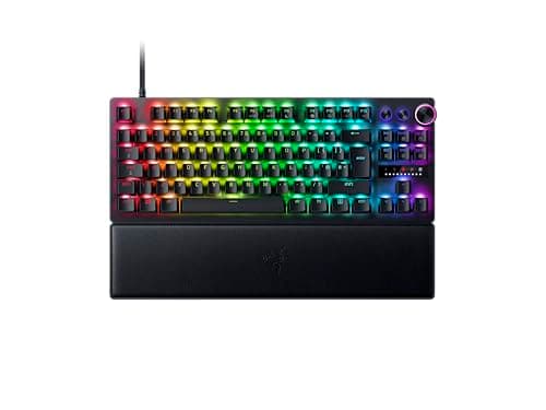 Razer Huntsman V3 Pro Tenkeyless - TKL Analog Optical Esports Gaming-Keyboard - Snap Tap - Rapid Trigger - Onboard Adjustments - Multi-Dial & Dedicated Control Buttons - QWERTY UK Layout | Black