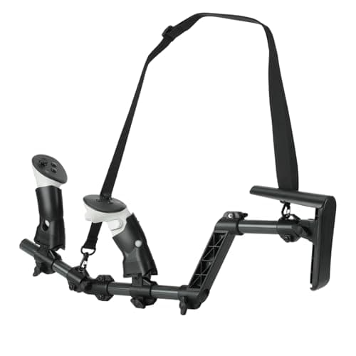 CBDYWVR VR Gun Stock for Quest 3/3S, Rifle Grip Controller Accessory | Quick Magnetic Release, Adjustable Telescopic Stock, Ergonomic Grip, Aerospace-Grade Aluminum, Stable Aiming for VR Shooting