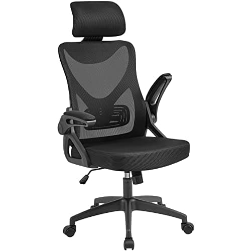 Yaheetech Ergonomic High Back Padded Office Chair with Lumbar Support Black