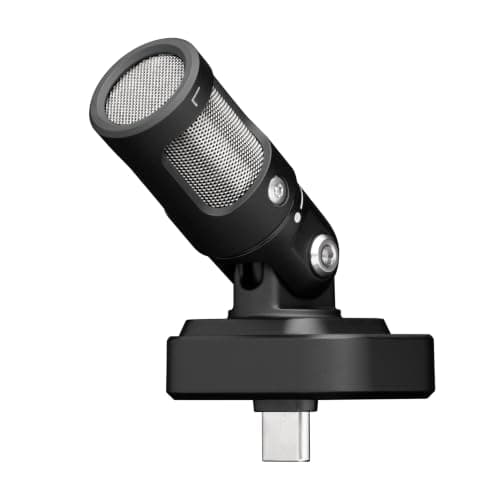 Shure MV88 USB-C Microphone, For iPhone & Android recording and vlogging, with Auto Level Mode, Real-Time Denoiser, and Four Polar Patterns – Black