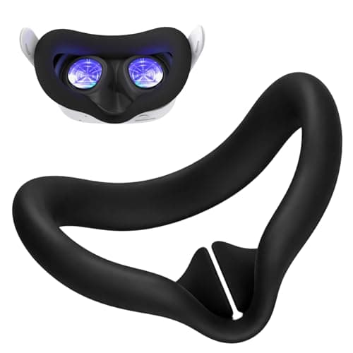 1 PCS Silicone Face Cover Fits Meta Quest 3S, Facial Pad for Quest 3S Accessories, Facial Interface Sweatproof VR Face Pad for Enhanced Comfort and Immersive Virtual Reality Experience