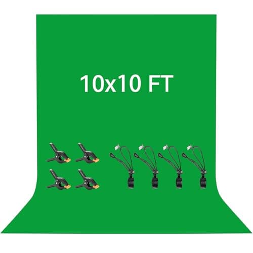Vevelux 3x3M/10x10FT Green Screen Backdrop Polyester Photography Background