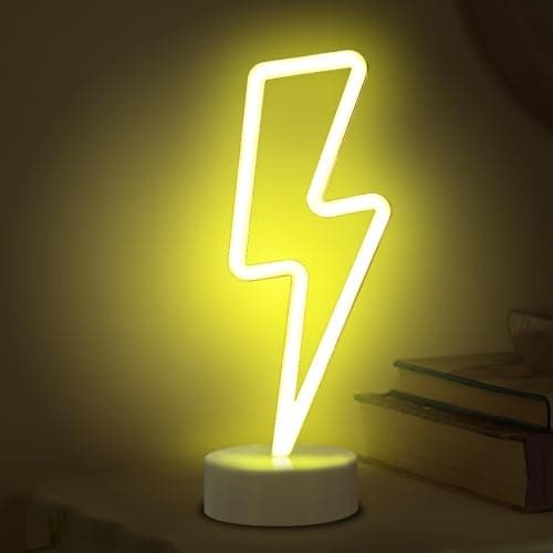 ALEENFOON Light Signs LED Neon Light Room Decor Night Lights Battery Powered and USB Operated Indoor Lighting Bedside and Table Lamps for Bedroom Christmas Party Bar (Warm White Lightning)