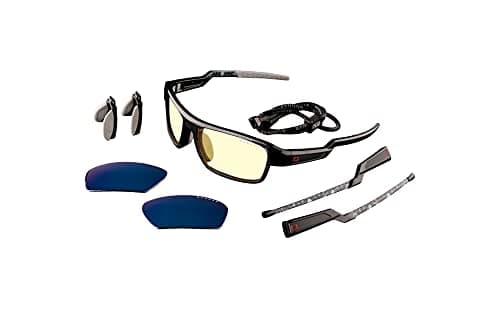 GUNNAR Gaming and Computer Eyewear - Lightning Bolt 360, 6 Siege edition, Lens Tint: Amber (Blocks 65% Blue Light & 100% UV Light) - Blue Light Glasses - Patented lens- Next Generation Esports Glasses | Computer / Gaming glasses - ESL Lightning Bolt 360 - Amber/Sun - 65–90% blue light & 100% UV - Patented technology