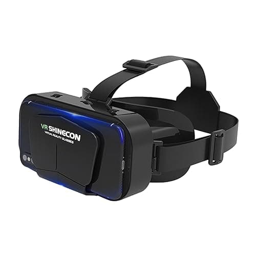 VR Headset, Universal 3D Virtual Reality Goggles, Support 360°Panorama Large Screen an-ti Bluelight, Adjustable Pupil Distance Eye Protection VR Glasses for Movies Games Gift