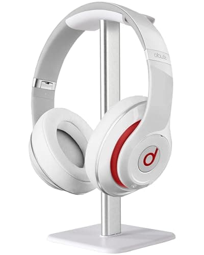 DGPLUS Headphone Stand for Desk - Sturdy Headset Holder with Anti-Slip Base Perfect Gaming Headset Stand & Organizer for Gamers, Office, and Home Use for Teen Boys & Computer Accessories (White)
