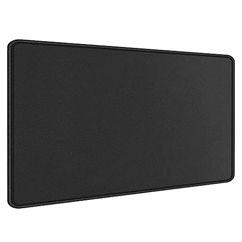 Hosimoln Gaming Mouse Mat, Large Mouse Pad Size 70x30CM Thickness 3MM,Premium-Textured Non-Slip & Waterproof Computer Mousepad with Stitched Edges for Gaming, Office & Home-70x30 Black