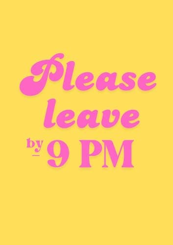 Retro Posters Wall Art Aesthetic Pictures Wall, Retro Style Photo Wall Prints Wall Posters for Kitchen, Prints for Bathoomr Kitchen Room Bedroom Aesthetic (Please Leave By 9PM, A4 Unframed)