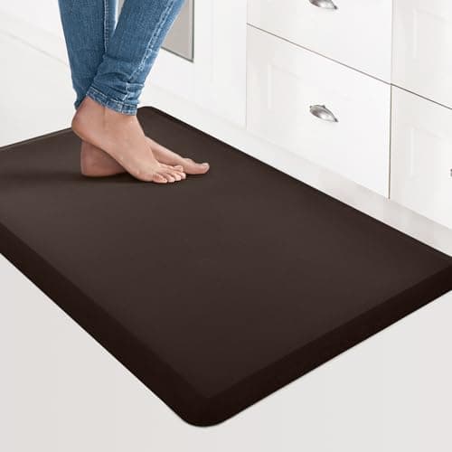Art3d Anti Fatigue Mat - 1/2 Inch Cushioned Kitchen Mats - Non Slip Foam Comfort Cushion for Standing Desk, Office or Garage Floor (17.3"x28", Chocolate)