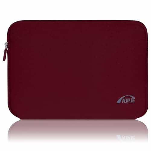 AIPIE Laptop Sleeve 15 15.6 Inch Laptop Case for Gaming PC Bump Absorb Briefcase Carrying Bag Compatible with MacBook, Acer, Asus, Dell, Lenovo, Microsoft, HP Durable Notebook Cover, Red 15.6 Inch