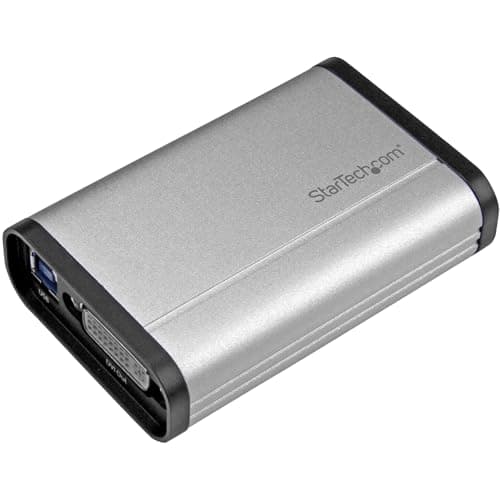 StarTech DVI Video Capture Card, 1080p, 60fps, Aluminium (USB32DVCAPRO) | 1080p 60fps Game Capture Card, HD PVR