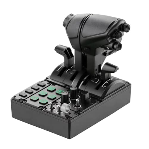 HGFYE Flight Game Simulator Throttle Multi Panel-General Aviation Modular-Simulation System Joystick Throttle Touch Display Buttons Cockpit Accessory Play with Realistic Experience
