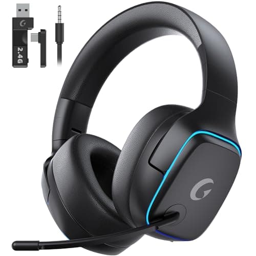 Gvyugke Gaming Headset Wireless for PS5 PS4 PC Switch Mac Phone, Tri-mode