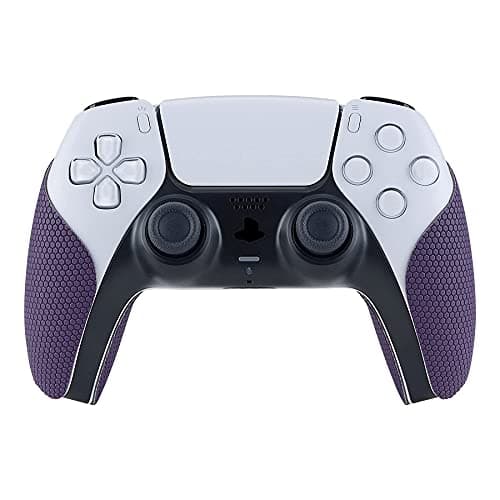 eXtremeRate PlayVital for PS5 Controller Grip – Purple Anti-Slip Handle Covers with Sweat-Absorbent Textured Rubber