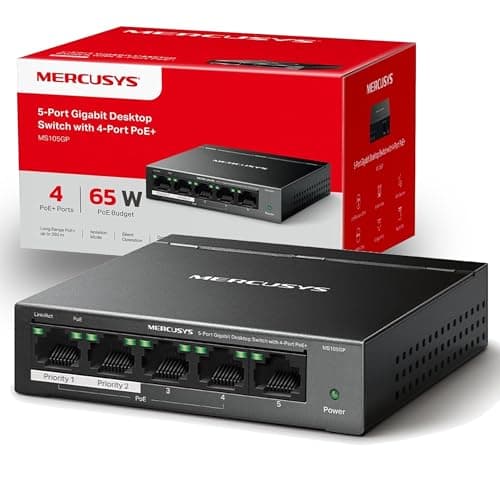 MERCUSYS MS105GP 5-Port Full Gigabit PoE+ Switch, Network Switch