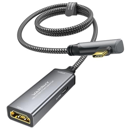 WARRKY Video Capture Card with 100W Power Delivery, USB 3.0 1080P 60HZ HD