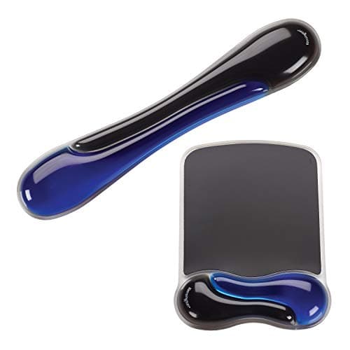 Kensington Duo Gel Mouse & Keyboard Wrist Rest Bundle Set, Ergonomic Keyboard and Mouse Pad With Wrist Support, Cooling Gel, Non-Skid Backing, Blue K52920WW