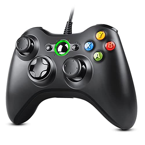 Zexrow Wired Controller for Xbox 360, PC Gaming Controller with Dual Vibration, 2.2m USB Cable, Ergonomic Gamepad Joystick for Windows 7/8/10/XP - Compatible with Xbox 360 & PC